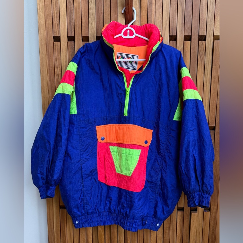 East West Neon 80’s-90’s Ski Jacket Size Medium